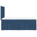 Pat box spring cu saltea, albastru, 90x200 cm, textil - WALTI WALTI