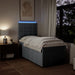 Pat box spring cu saltea, gri deschis, 90x200 cm, textil - WALTI WALTI