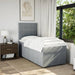 Pat box spring cu saltea, gri deschis, 90x200 cm, textil - WALTI WALTI