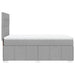 Pat box spring cu saltea, gri deschis, 90x200 cm, textil - WALTI WALTI