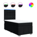 Pat box spring cu saltea, negru, 90x200 cm, textil - WALTI WALTI