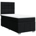 Pat box spring cu saltea, negru, 90x200 cm, textil - WALTI WALTI