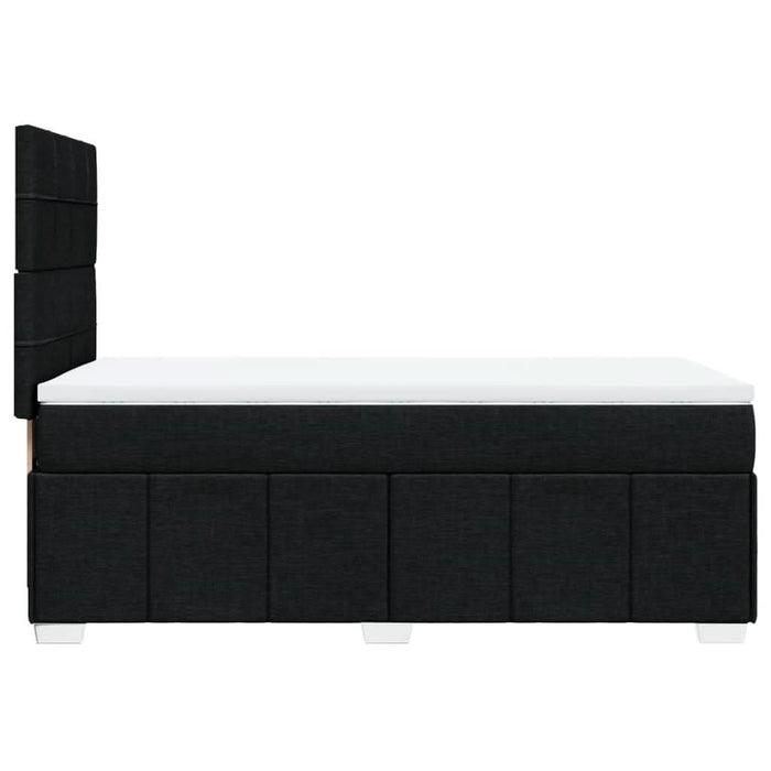 Pat box spring cu saltea, negru, 90x200 cm, textil - WALTI WALTI