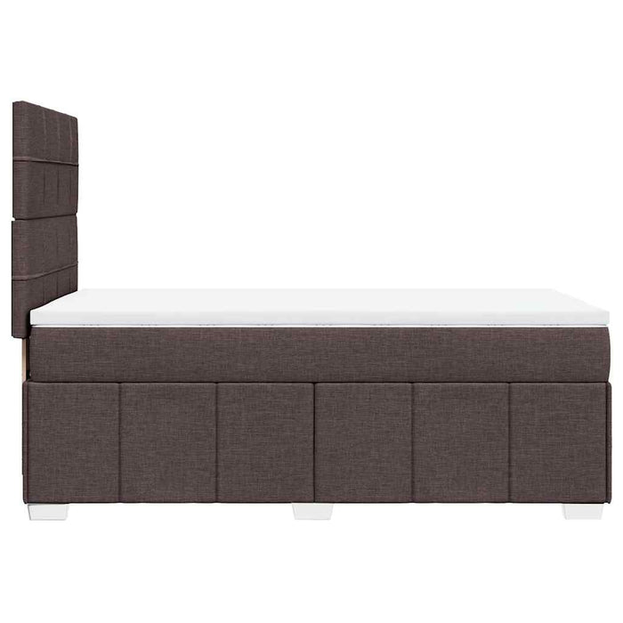 Pat box spring cu saltea, maro închis, 90x200 cm, textil - WALTI WALTI