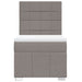 Pat box spring cu saltea, gri taupe, 90x200 cm, textil - WALTI WALTI