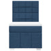 Pat box spring cu saltea, albastru, 90x200 cm, textil - WALTI WALTI