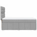 Pat box spring cu saltea, gri deschis, 90x200 cm, textil - WALTI WALTI