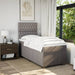 Pat box spring cu saltea, gri taupe, 90x200 cm, textil - WALTI WALTI