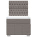 Pat box spring cu saltea, gri taupe, 90x200 cm, textil - WALTI WALTI