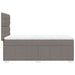 Pat box spring cu saltea, gri taupe, 90x200 cm, textil - WALTI WALTI