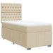 Pat box spring cu saltea, crem, 90x200 cm, textil - WALTI WALTI