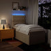 Pat box spring cu saltea, crem, 90x200 cm, textil - WALTI WALTI