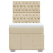 Pat box spring cu saltea, crem, 90x200 cm, textil - WALTI WALTI