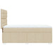 Pat box spring cu saltea, crem, 90x200 cm, textil - WALTI WALTI