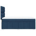 Pat box spring cu saltea, albastru, 90x200 cm, textil - WALTI WALTI