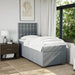 Pat box spring cu saltea, gri deschis, 90x200 cm, textil - WALTI WALTI