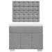 Pat box spring cu saltea, gri deschis, 90x200 cm, textil - WALTI WALTI