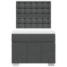 Pat box spring cu saltea, gri închis, 90x200 cm, textil - WALTI WALTI
