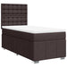 Pat box spring cu saltea, maro închis, 90x200 cm, textil - WALTI WALTI