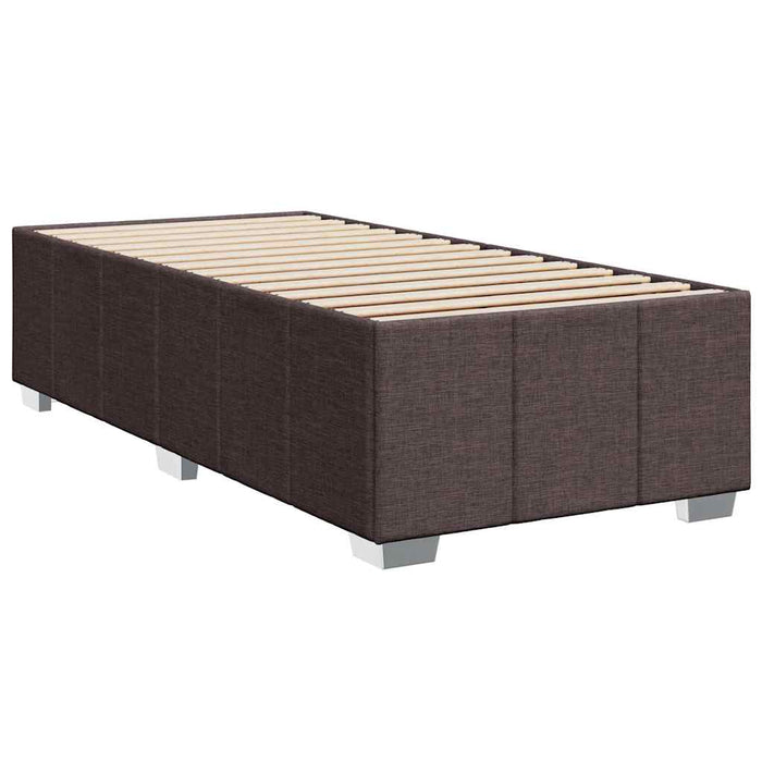 Pat box spring cu saltea, maro închis, 90x200 cm, textil - WALTI WALTI