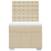 Pat box spring cu saltea, crem, 90x200 cm, textil - WALTI WALTI