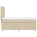 Pat box spring cu saltea, crem, 90x200 cm, textil - WALTI WALTI