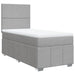 Pat box spring cu saltea, gri deschis, 100x200 cm, textil - WALTI WALTI