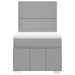 Pat box spring cu saltea, gri deschis, 100x200 cm, textil - WALTI WALTI