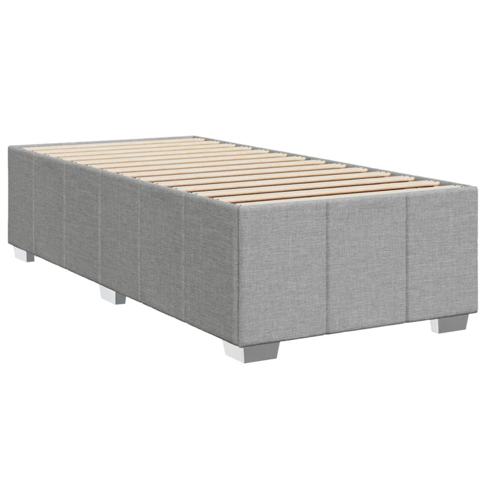 Pat box spring cu saltea, gri deschis, 100x200 cm, textil - WALTI WALTI
