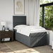 Pat box spring cu saltea, gri închis, 100x200 cm, textil - WALTI WALTI