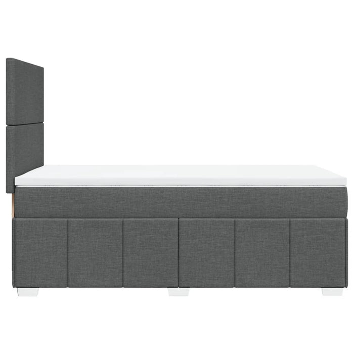 Pat box spring cu saltea, gri închis, 100x200 cm, textil - WALTI WALTI