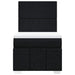 Pat box spring cu saltea, negru, 100x200 cm, textil - WALTI WALTI