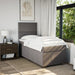 Pat box spring cu saltea, gri taupe, 100x200 cm, textil - WALTI WALTI
