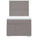 Pat box spring cu saltea, gri taupe, 100x200 cm, textil - WALTI WALTI