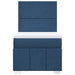 Pat box spring cu saltea, albastru, 100x200 cm, textil - WALTI WALTI