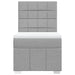 Pat box spring cu saltea, gri deschis, 100x200 cm, textil - WALTI WALTI