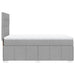 Pat box spring cu saltea, gri deschis, 100x200 cm, textil - WALTI WALTI