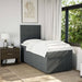 Pat box spring cu saltea, gri închis, 100x200 cm, textil - WALTI WALTI