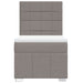 Pat box spring cu saltea, gri taupe, 100x200 cm, textil - WALTI WALTI