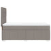 Pat box spring cu saltea, gri taupe, 100x200 cm, textil - WALTI WALTI