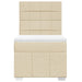 Pat box spring cu saltea, crem, 100x200 cm, textil - WALTI WALTI