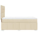 Pat box spring cu saltea, crem, 100x200 cm, textil - WALTI WALTI