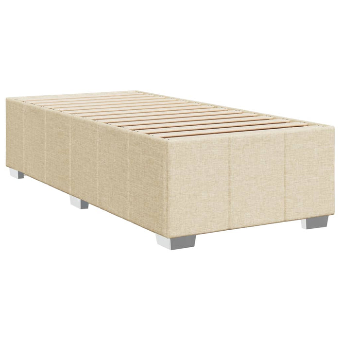 Pat box spring cu saltea, crem, 100x200 cm, textil - WALTI WALTI