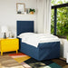 Pat box spring cu saltea, albastru, 100x200 cm, textil - WALTI WALTI