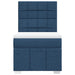 Pat box spring cu saltea, albastru, 100x200 cm, textil - WALTI WALTI