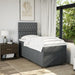 Pat box spring cu saltea, gri închis, 100x200 cm, textil - WALTI WALTI