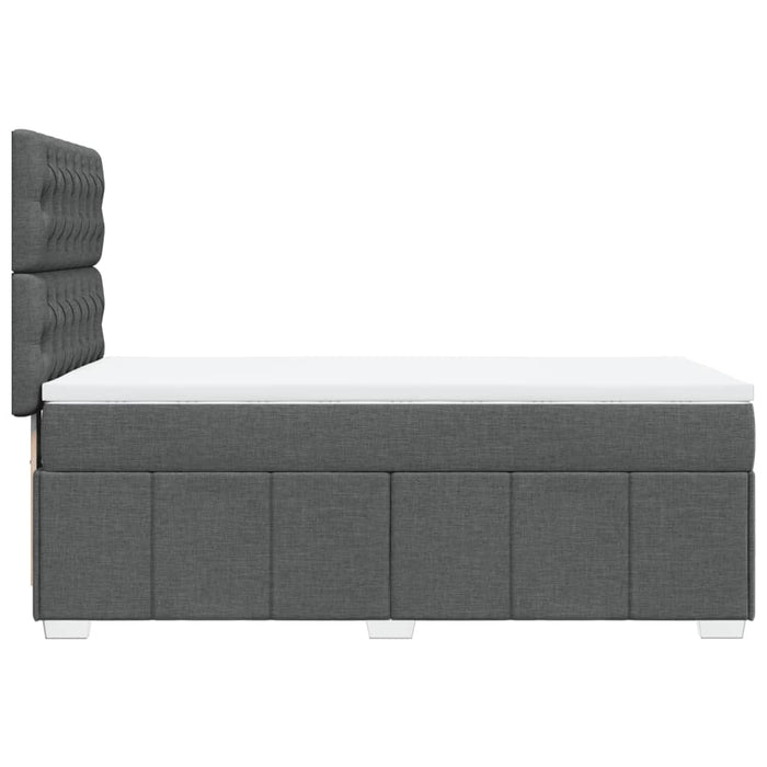 Pat box spring cu saltea, gri închis, 100x200 cm, textil - WALTI WALTI