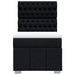 Pat box spring cu saltea, negru, 100x200 cm, textil - WALTI WALTI
