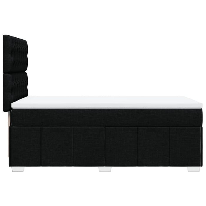 Pat box spring cu saltea, negru, 100x200 cm, textil - WALTI WALTI