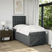 Pat box spring cu saltea, gri închis, 100x200 cm, textil - WALTI WALTI